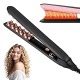Hair Crimper for Women, Crimping Iron Hair Crimper with 3 Gear, Auto Shut Off & Negative Ion for Long-Lasting Root Volume Fluffy Hairstyle(Black)