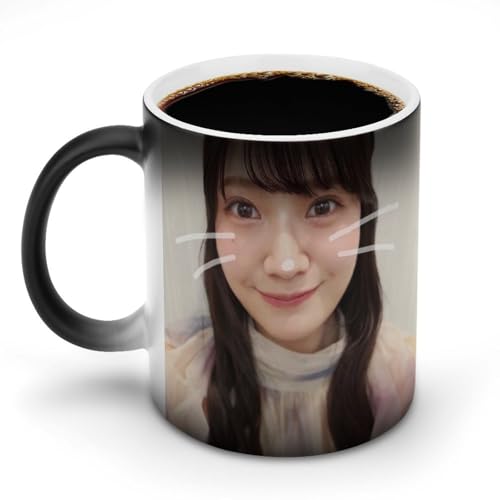 奥田いろは 21カップ グラス 二重構造 熱で色が変わるマグカップ コーヒーカップ 温感変色マグカップ カスタムメイド コーヒーカッ ハンドル磁器 ウォーターカップ ド 陶器 耐熱 湯飲み マグ