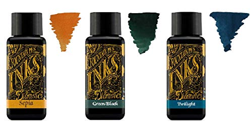 Encre pour stylo plume Diamine prestige | Coffret 3 flacons d'exception 30ml