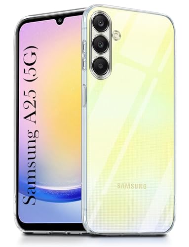 Image of Jkobi Back Cover for Samsung Galaxy A25 5G (Silicone Clear Shockproof Case with Camera Protection | Soft and Flexible | Transparent)