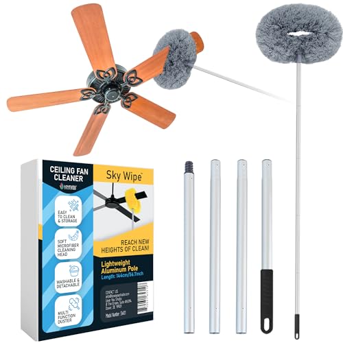 The ‘SkyWipe’ Ceiling Fan Cleaner Duster with Extension Pole -