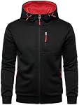 HOOD CREW Chemise à capuche à manches longues à manches courtes pour hommes