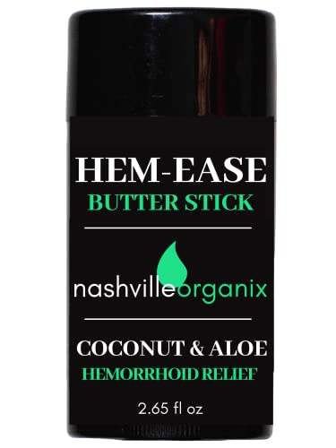 Dr A's Hem-Ease Butter Stick | Organic Hemorrhoid Cream With Shea Butter, Aloe Vera, Witch Hazel & Essential Oils Turmeric & Tea Tree | Alleviate Itching, Burning, Swelling | Natural Hemmoroid Relief Dr A's Hem-Ease Butter Stick | Organic Hemorrhoid Cream With Shea Butter, Aloe Vera, Witch Hazel & Essential Oils Turmeric & Tea Tree | Alleviate Itching, Burning, Swelling | Natural Hemmoroid Relief
