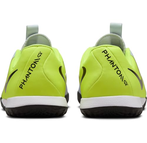 Nike Jr. Phantom GX 2 Academy Little/Big Kids' IC Soccer Shoes (FJ2609-003, Metallic Silver/Volt/Black)2