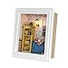 Hztyyier Cornice per Foto Casa delle Bambole, 7.48 x 2.76 x 6.3in Creativo in Miniatura in Legno Photo Frame Dollhouse Kit Modello con luci Home Decor Regali per Ragazzi e Ragazze