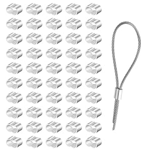 Yuejieselected 50-Stück Drahtseilklemmen Edelstahl 6mm