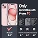JETech Magnetic Case for iPhone 15 6.1-Inch Compatible with MagSafe Wireless Charging, Shockproof Phone Bumper Cover, Anti-Scratch Clear Back (Clear/Pink)