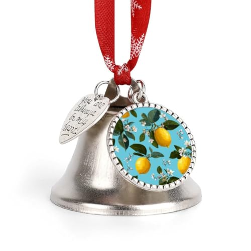 Adornos navideños de limón, Campanas Colgantes de Metal para la Fiesta del árbol de Navidad