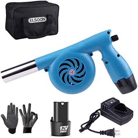 ELSOON Electric Bellows Portable Fireplace Tools 12V 5000 RPM Fan Bellows Fire Wood Stove Blower Outdoor BBQ Camping Fire Fan