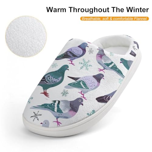 Grey Pigeons Cute Cotton Slippers Anti-slip House Shoe Slipper Indoor Outdoor4