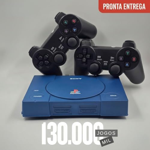 Console Retrô PSX com 130 mil jogos + 2 Controles diversos Games ...