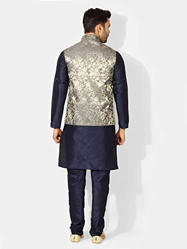 Image of UnM Men Silk Blend Classic Kurta Set