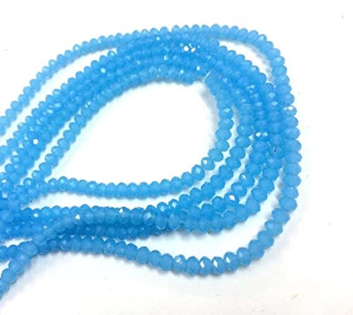 Quartz en verre facetté calcédoine bleue éclat premium pour joaillerie artisanale