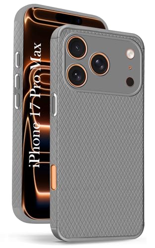 Image of Jkobi Liquid Silicone Back Cover Case for Apple iPhone 17 Pro Max (Camera Protection | Side Grip Texture | Soft and Flexible)