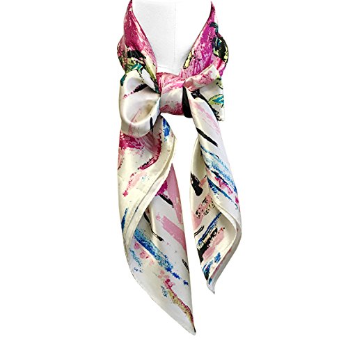 Wrapables® Silk Satin Floral 35 x 35 Inch Square Scarf3