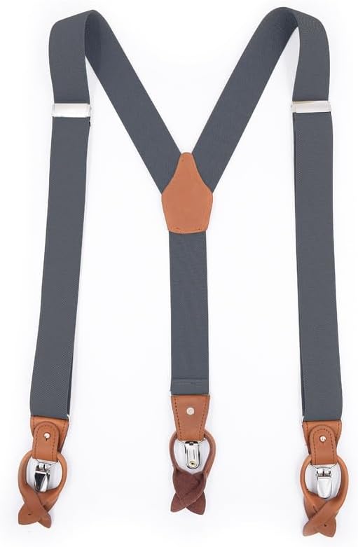 Highly Stretchy Suspenders for Formal Suits Versatile Men's Casual