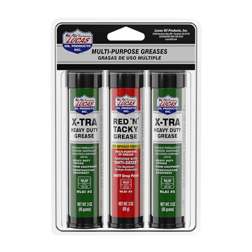 Lucas Oil 10315 Multi-Purpose Grease Combo Pack - 1 Red N Tacky 3 Ounce 2 X-Tra HD 3 Ounce