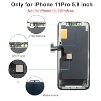 DTD Für iPhone 11 Pro Bildschirm Ersatz Kit, 5,8 Zoll LCD Display 3D Touchscreen Digitizer Rahmen Montage Set mit Reparaturwerkzeugen, Kleber und Panzerglas – Ansicht 3