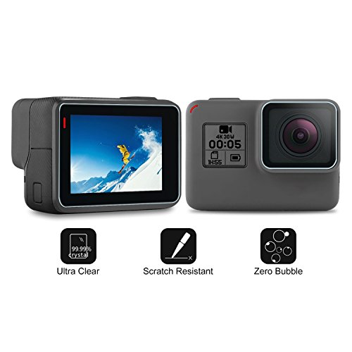 2x Pelicula De Vidro Temperado (conjunto Tela e Lente) da Gopro Hero 5, 6 e 7 -