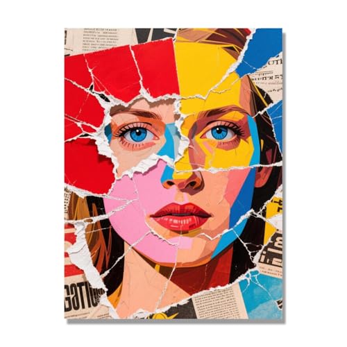 Portrait de femme image sur toile grand format pour relooker un mur vide