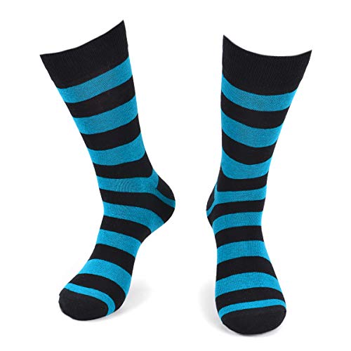 BG Premium Dress Socks for Men. Classic and Formal Apparel Patterned Socks, 3 Pair Set with a Gift Box - Turquoise Pattern2