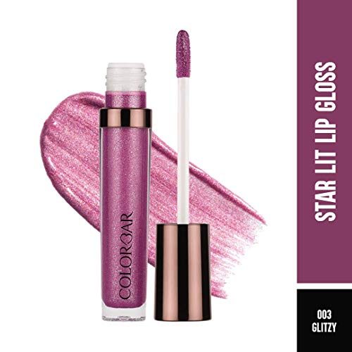 Image of Colorbar Starlit Lip Gloss-Glitzy, Glossy Finish - Pink, 6 ml
