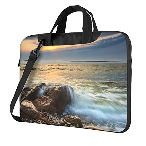 Sac portable 15.6 Rocky Wave avec bandoulière et poignée pour protéger votre ordinateur noir