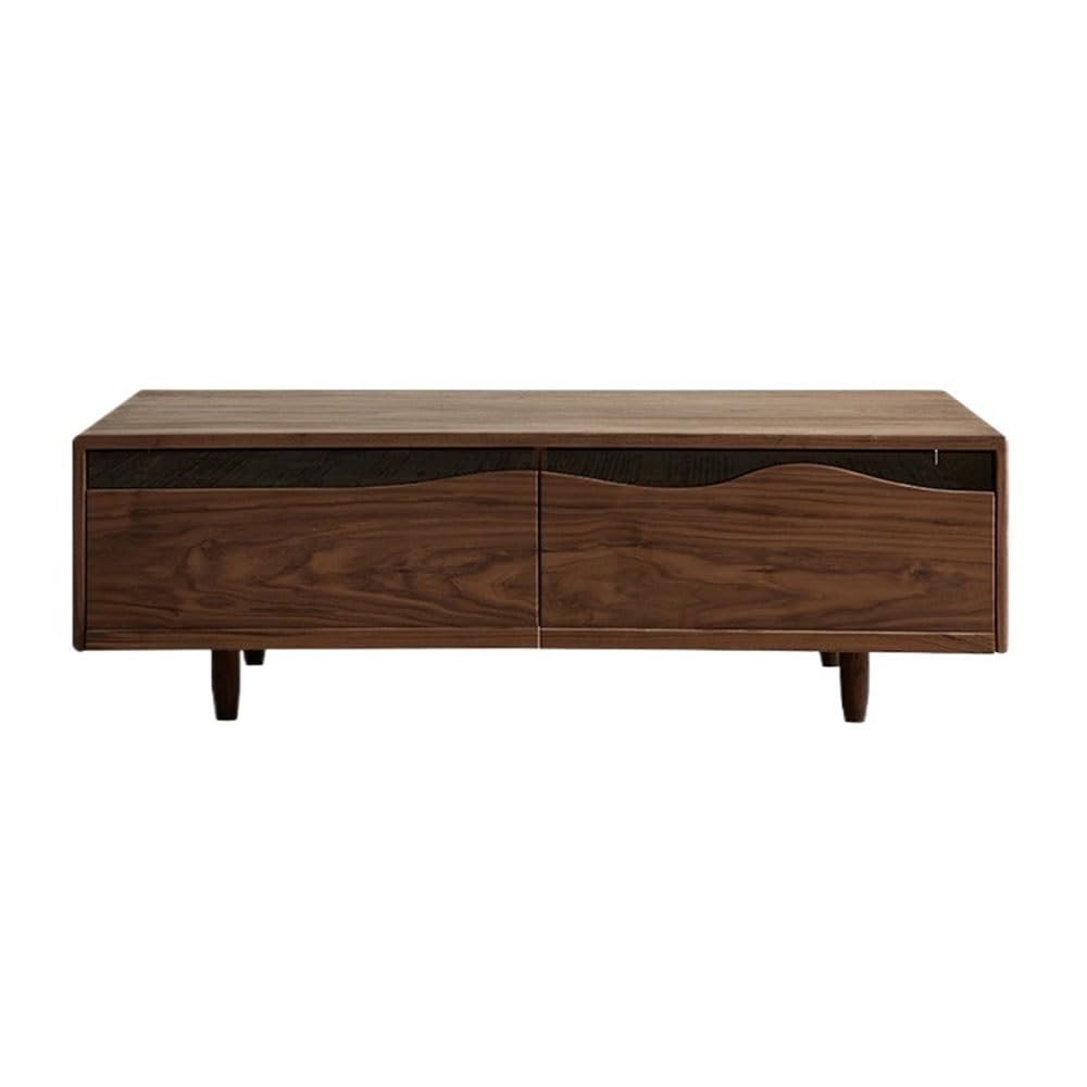ZTHYSHOZ Side Table Mid Century Storage Coffee Table Wide Surface Hidden Drawers Dovetail Joint Design(Large)