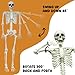 UMEELR 5.9FT Poseable Life Size Skeleton, Plastic Full Size Human Skeleton with Movable Joints for Halloween Garden Party Decoration