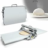 Máquina laminadora de masa manual, grosor ajustable, uso comercial en encimera para hornear eficientemente