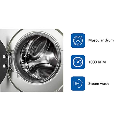 Image of Haier 7 kg Fully-Automatic Front Loading Washing Machine (HW70-B12636NZP, Titanium Grey)