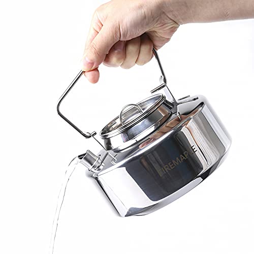 Fire-Maple Antarcti Portable 1 Liter Lightweight Stainless Steel Camping Kettle | Durable And Portable Camp Tea Pot | Ideal For Bushcraft And Outdoor Campfire Use #TOP4