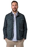Cremallera oculta JP 1880 Chaqueta de Cuero, Piel, Piel ovina de m Bolsillo con Tapeta, hasta 7 XL Azul Aguas abisales 4XL 846477738-4XL