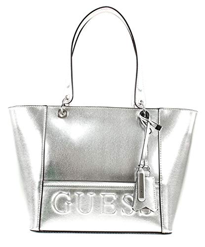 GUESS Kamryn Metallic Tote, Silver