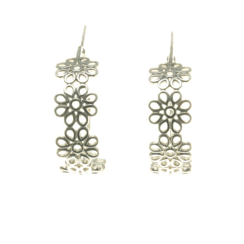 House Of Aadyaa Handmade Silver Filigree Flower Hoops Earring for Women | Made in 92.5 Silver (B0DCG2X3GT) Amazon Price History, Amazon Price Tracker