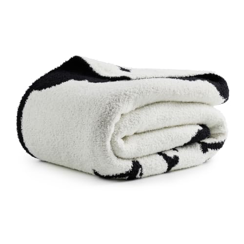 Image of Jay Franco Ouija Spirit Board Feather Knit Throw Blanket 50x60, Black