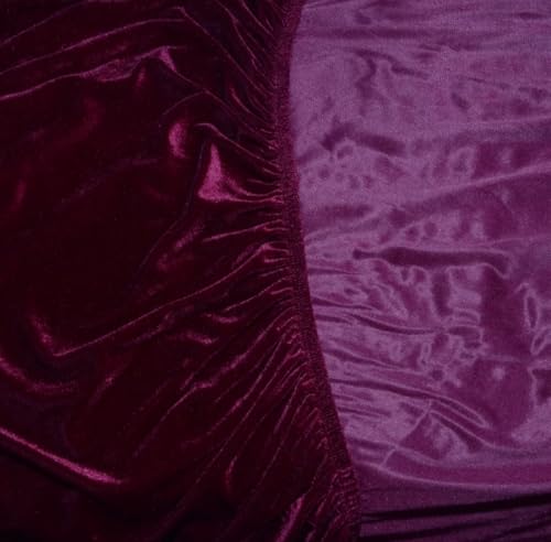 Image of Gurnoor Universal Triple Seater Sofa Cover Big Elasticity Cover for Couch 140 GSM Sofa Slipcover (Velvet-Wine, 185-230cm)