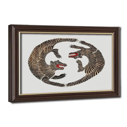 Impression sur toile Tigers From Yatsuo No Tsubaki haut de gamme 20x30cm