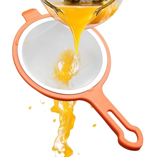 Colador de cocina, colador para cocina,Colador de pasta de acero inoxidable de malla fina - Cuchara de tamiz de metal multifuncional pequeña, colador de jugo de té a granel, colador de pasta p