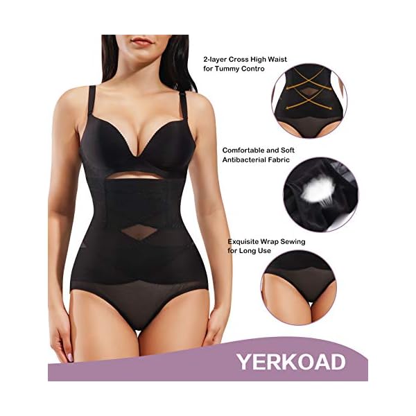 YERKOAD-Shapewear-for-Women-Waist-Trainer-Tummy-Control-Butt-Lifter-Panties-Hi-Waist-Short-Stomach-Body-Shaper-Cincher-Girdle YERKOAD Shapewear for Women Waist Trainer Tummy Control Butt Lifter Panties Hi-waist Shorts Stomach Body Shaper Cincher Girdles (XX-Large, Black)