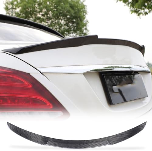 Rear Trunk Lid Car Wing Ducktail Lip Spoiler Compatible With Mercedes Benz C Class W205 C180 C200 C250 C300 C450 C43 C63 Carbon Fibe 2014-19 (Color : 4 Door Carbon Fiber - View #2