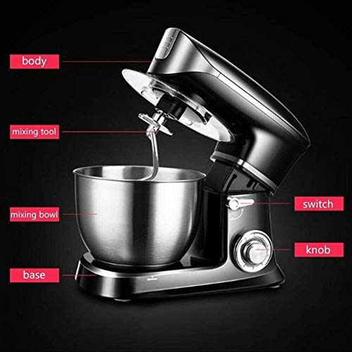 GAOTTINGSD Küchenmaschine Rührgerät Food-Stand Mixer 1300W Mit 6,5 Liter Rührschüssel & Spritzschutz Inklusive Rührbesen… – Bild 3
