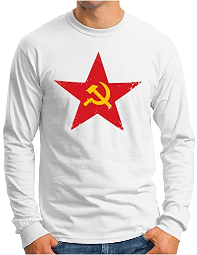 T-shirt Soviet-Star manches longues homme coupe confortable du S au 4XL