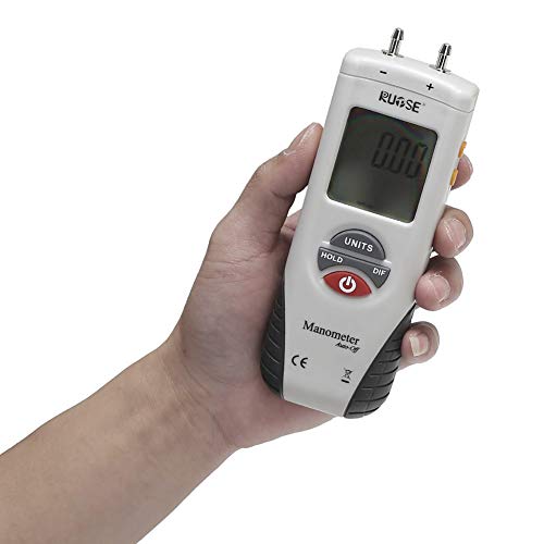 Rupse Hand-held HT-1890 Digital Differential Pressure Gauge Barometer Professional Digital Air Pressure Meter & HVAC Manometer