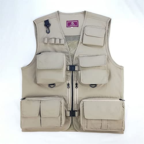 Male Casual Fishing Jacket Quick-Drying Mesh Multi-Pocket Mesh Vest Outdoor Summer Mesh Photograph Vest4