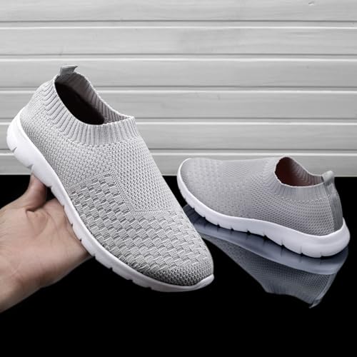 Image of Kraasa Men's Slip on Walking Shoes Ultra Light Breathable Non Slip Running Shoes Casual Fashion Sneakers Mesh Workout Sports
