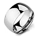 2MM-10MM High Polish Dome Glossy Simple Design Titanium Rings for Men Women