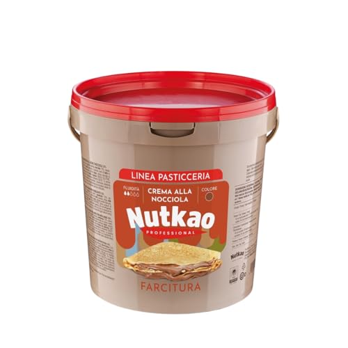 Linea Professional Nutkao Crema Spalmabile Secchiello da 3 Kg Per Farcitura (Crema Nocciola)