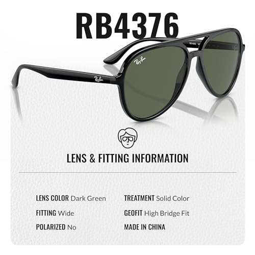 Ray-Ban RB4376 Pilot Shaped Sunglasses for Men & Women with Official RAYBAN Eyewear Kit4