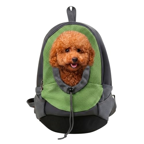 Yasta Zaino per Cani 5-7 kg, Zainetto Porta Cane Taglia Piccola e Gatti, Trasportino Morbido in Rete Traspirante con Foro per Testa, Marsupio per Viaggi, Trekking e Passeggiate